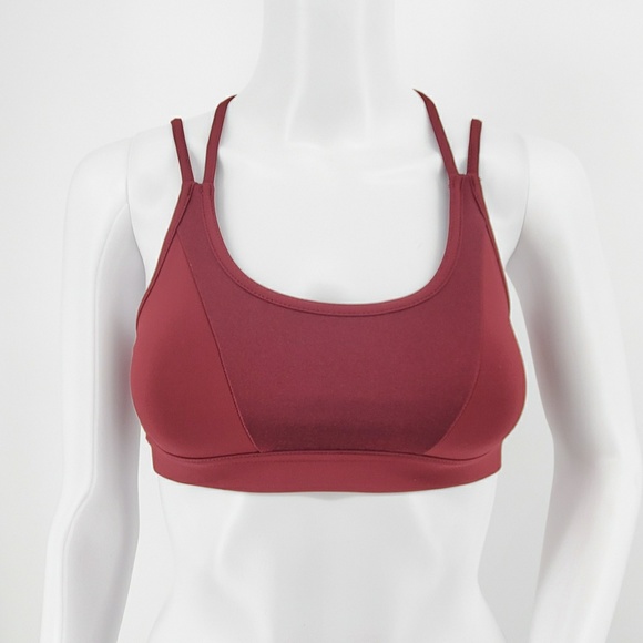 dark red sports bra